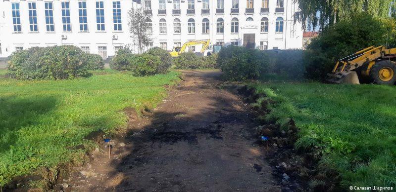 В Мотовилихе начался ремонт сквера около ДК имени Ленина