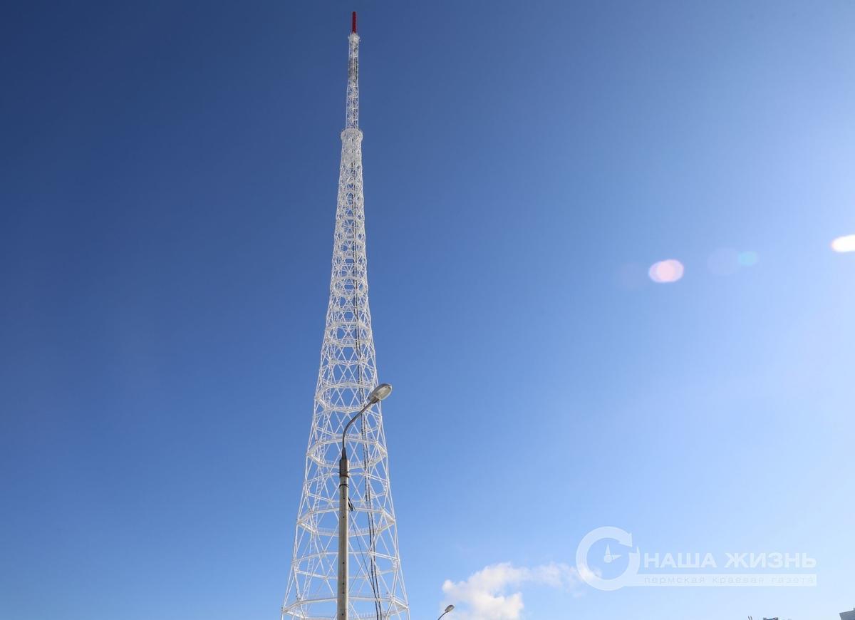 Башня Российской телевизионной и радиовещательной сети в Мотовилихе 