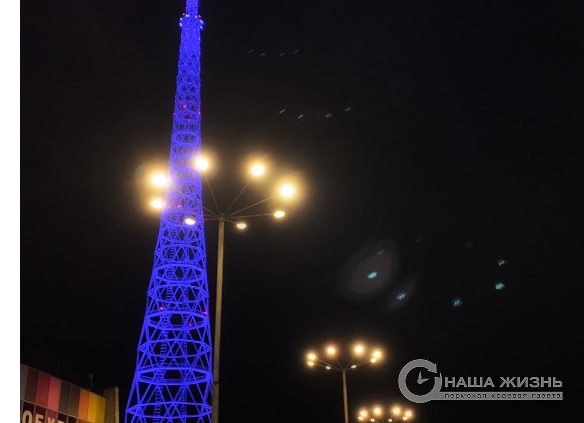 Пермская телебашня включит подсветку в честь 90-летия телевидения в России