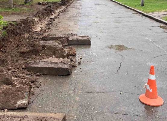 ​В Перми начался ремонт пешеходной части улицы Крупской
