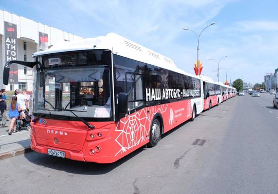 Пермские автобусы украсят юбилейной символикой